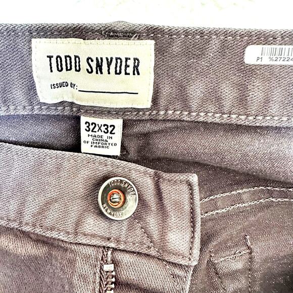 Todd Snyder Jeans Mens Size 34x31 (Actual) Dark Gray Slim Fit 5-Pocket Stretch - Picture 4 of 10